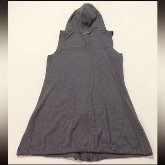 Rare Vintage Jean Paul Gaultier Long Sleeveless Drawstring Hoodie, Dark Grey - Picture 10 of 16